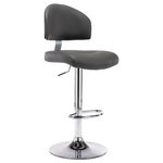 VIDAXL Tabouret de bar Gris Similicuir