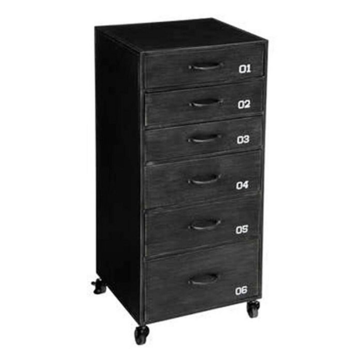 ATMOSPHERA Chiffonnier 6 Tiroirs en Métal  Sevin  96cm Gris