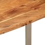 VIDAXL Table a dîner 110x50x76 cm Bois d'acacia solide