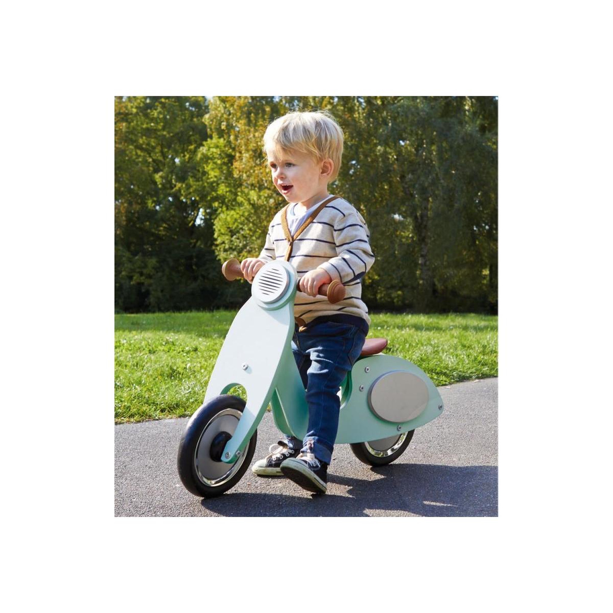 Voir la diapositive 2 : Pinolino Draisienne en bois Vespa Wanda Menthe