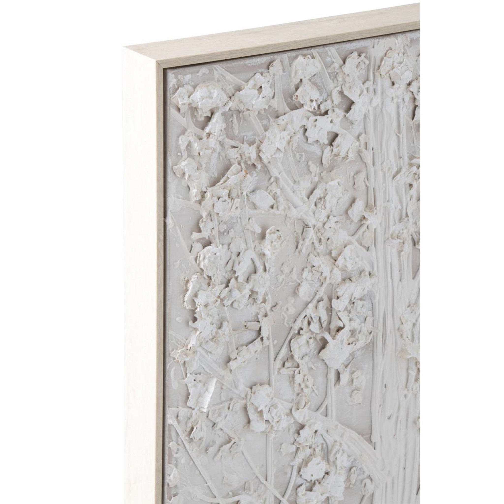 Voir la diapositive 2 : J-LINE Tableau déco abstrait  forêt  92x182cm blanc