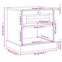 Voir la diapositive 6 : VIDAXL Table de chevet VIGO 42x35x42 cm bois de pin massif