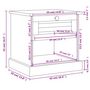 Voir la diapositive 6 : VIDAXL Table de chevet VIGO 42x35x42 cm bois de pin massif