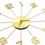 Voir la diapositive 5 : VIDAXL Horloge murale Metal 50 cm Dore