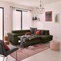 Voir la diapositive 2 : BEST MOBILIER Zaria - canapé d'angle droit - convertible avec coffre et têtières réglables - 5 places - en velours côtelé