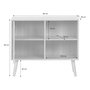 Voir la diapositive 5 : SWEEEK Buffet de rangement effet frêne 1 porte. 2 étagères. buffet bas. 80cm