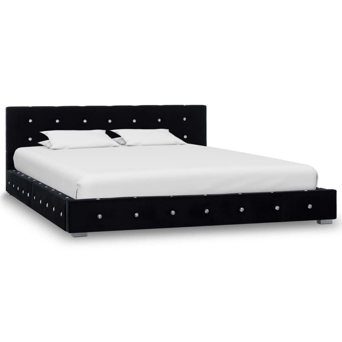 VIDAXL Cadre de lit Noir Velours 140 x 200 cm