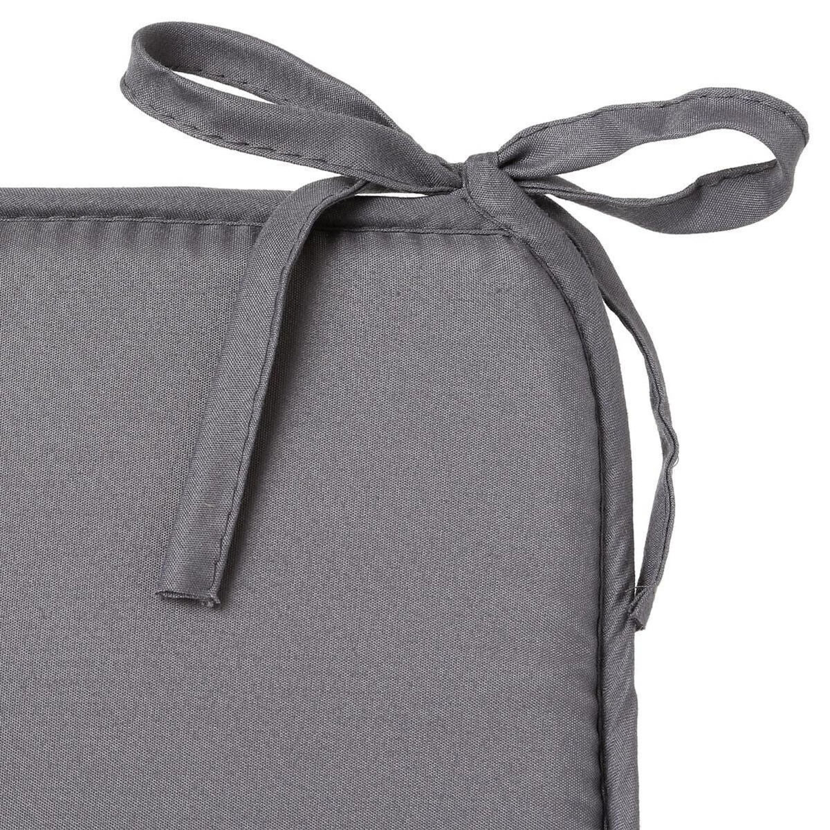ATMOSPHERA Galette de Chaise  Micro  39x39cm Gris Foncé