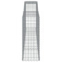 Voir la diapositive 5 : VIDAXL Paniers a gabions arques 20 pcs 400x50x120/140 cm Fer galvanise