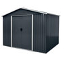 Voir la diapositive 1 :  Abri jardin métal 7,8m2  2,81 x 2,79 x H1,99m