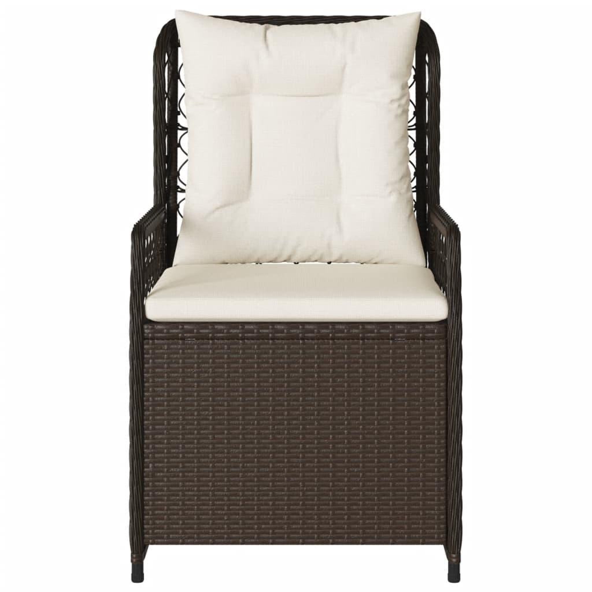 Voir la diapositive 5 : VIDAXL Chaises inclinables de jardin lot de 2 marron resine tressee