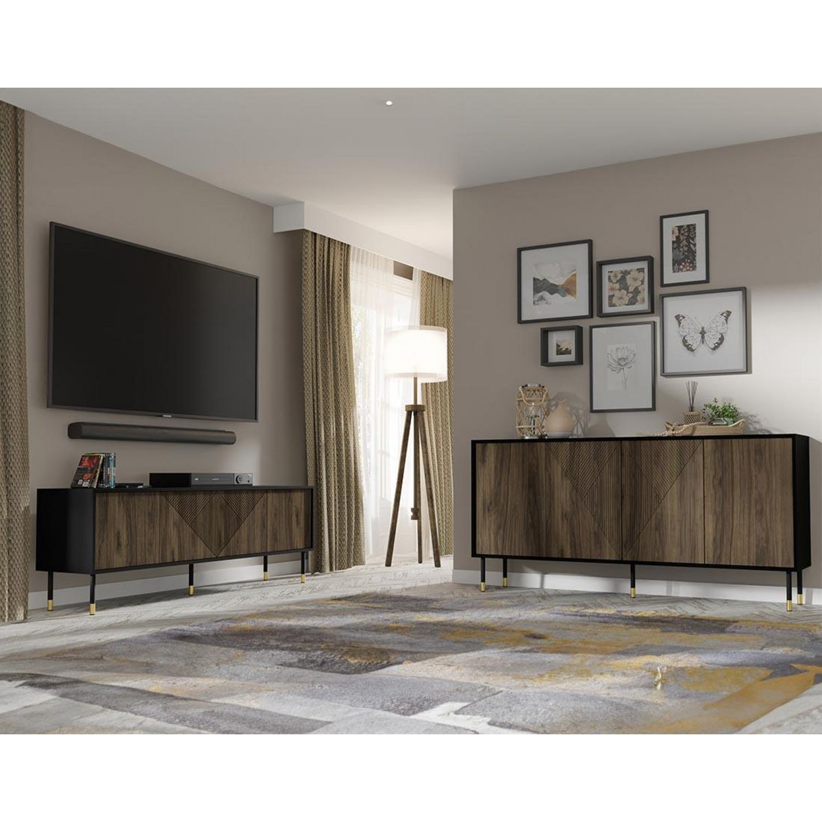 BEST MOBILIER Kirua - buffet bas - 180 cm