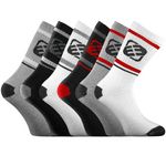 FREEGUN Lot de 6 Paires de Chaussettes Tennis homme assorties. Coloris disponibles : Gris