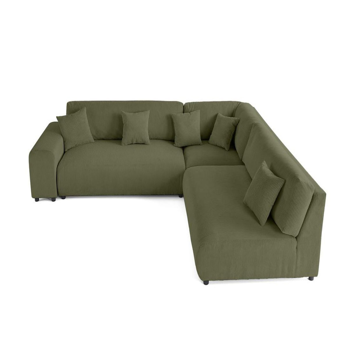 LISA DESIGN Garance - canapé modulable d'angle droit - 6 places - en velours côtelé