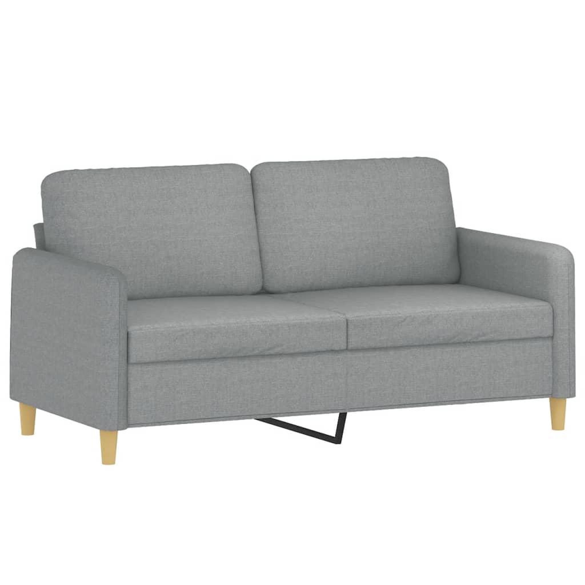 Voir la diapositive 4 : VIDAXL Ensemble de canapes 2 pcs avec coussins Gris clair Tissu