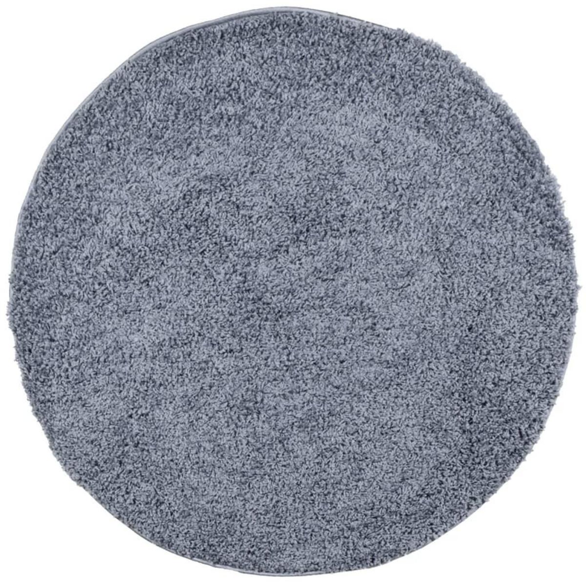 VIDAXL Tapis shaggy PAMPLONA poils longs moderne bleu Ø 200 cm