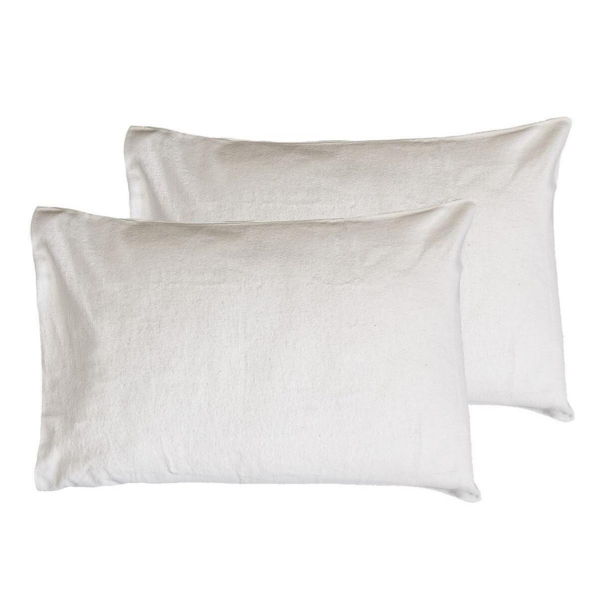Sensei Maison 2 protège-oreillers en coton 200 g/m² CONFORT