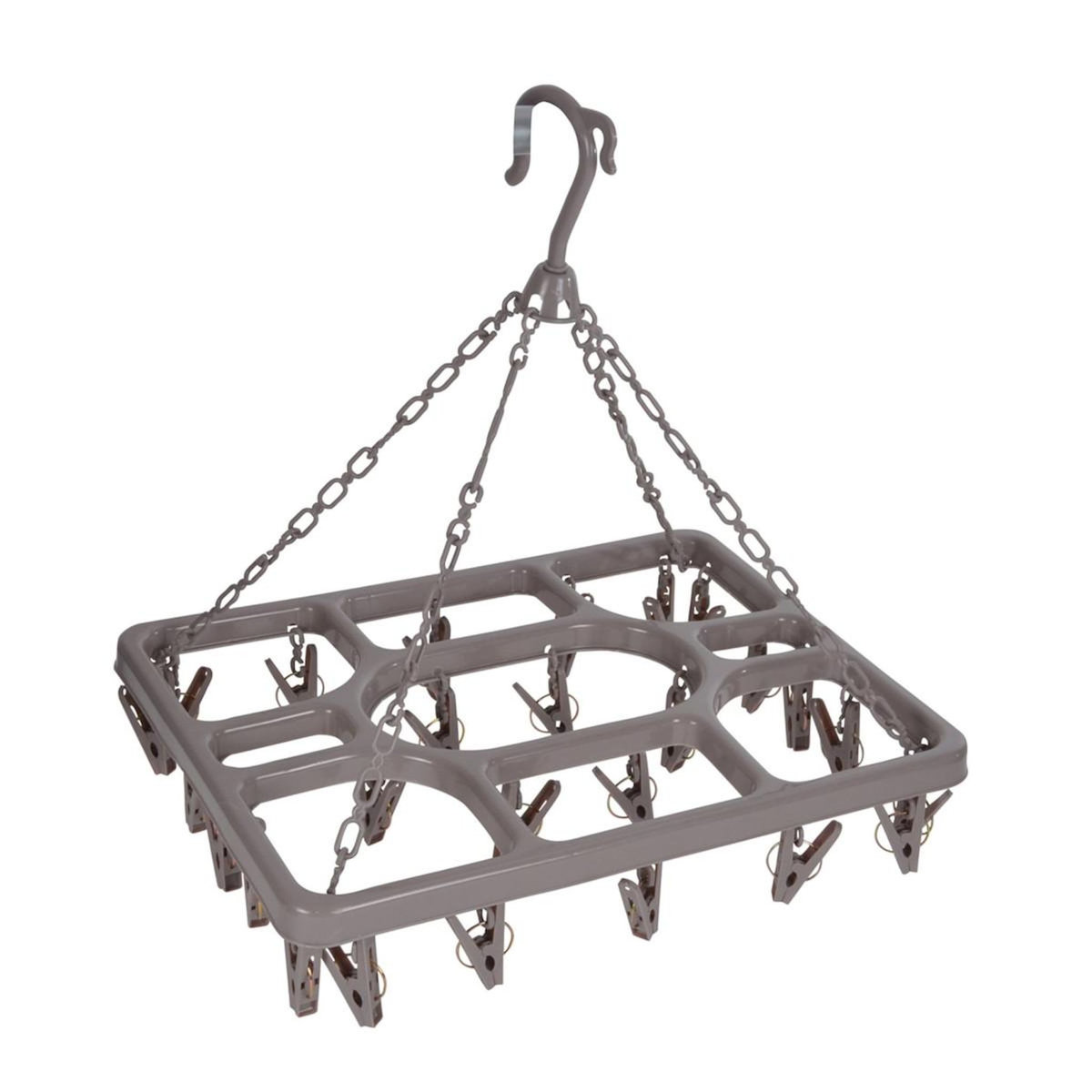 Paris Prix Séchoir à Linge  26 Pinces  38cm Taupe