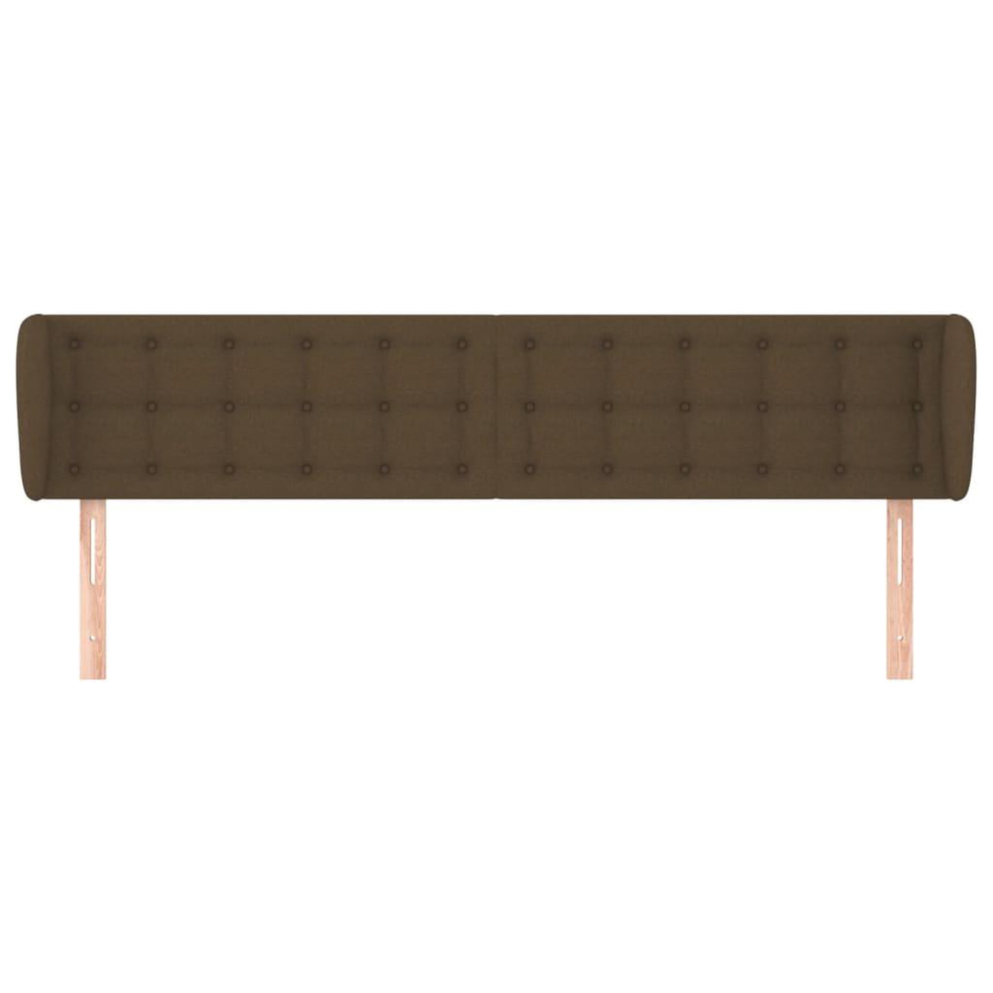 Voir la diapositive 3 : VIDAXL Tete de lit avec oreilles Marron fonce 183x23x78/88 cm Tissu