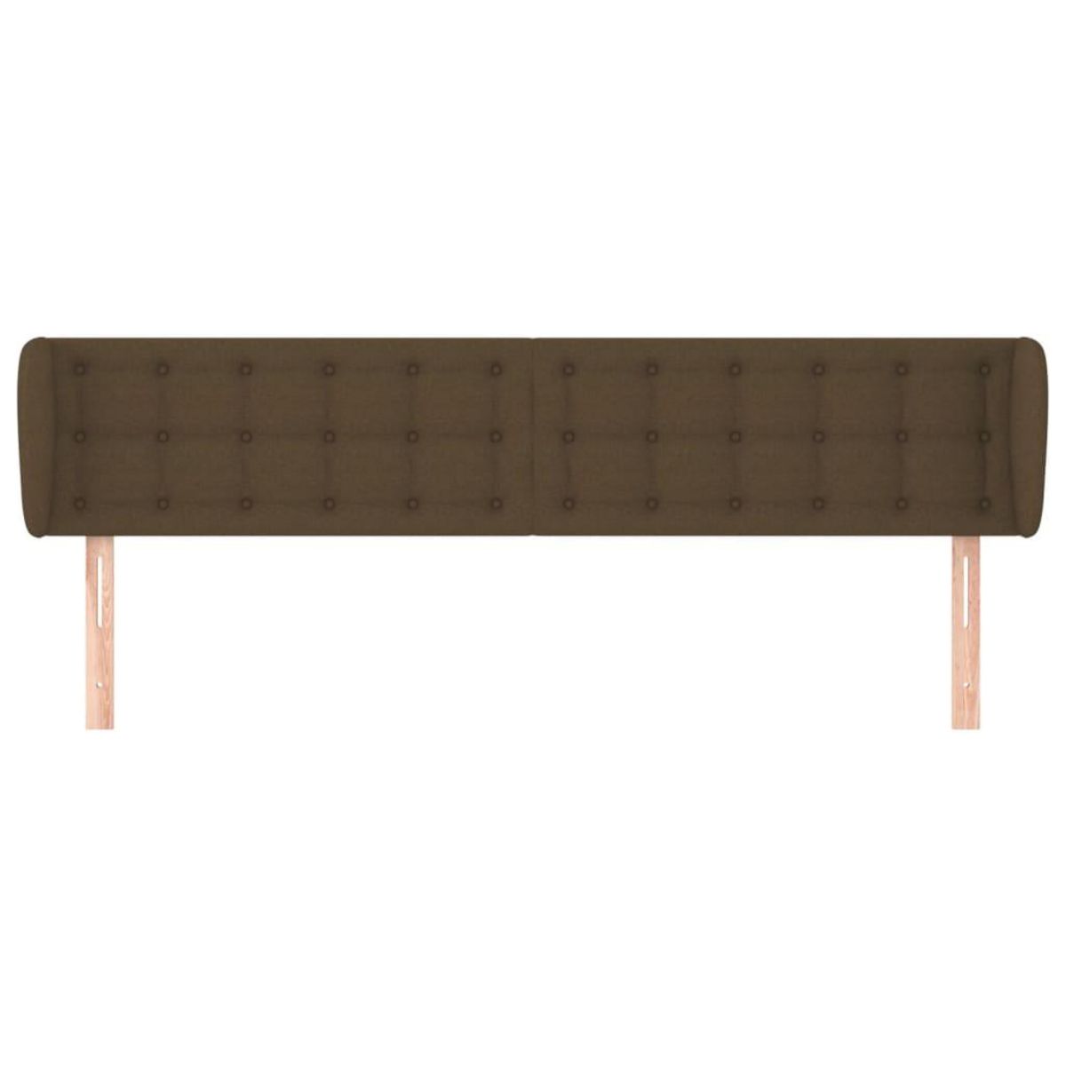 VIDAXL Tete de lit avec oreilles Marron fonce 183x23x78/88 cm Tissu