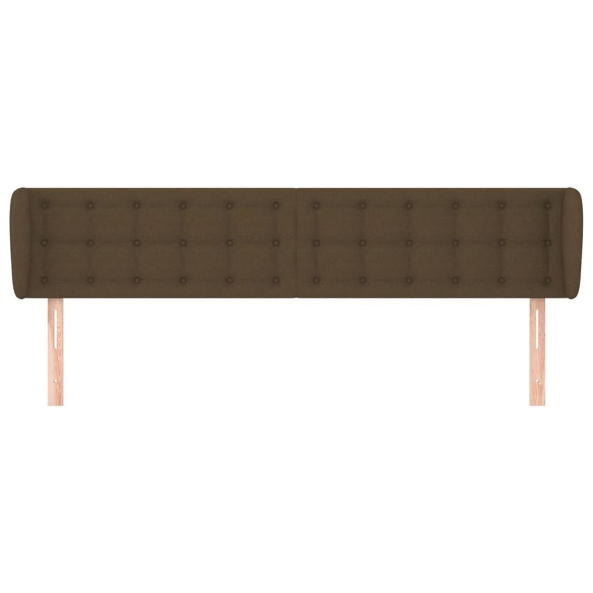 VIDAXL Tete de lit avec oreilles Marron fonce 183x23x78/88 cm Tissu