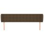 Voir la diapositive 3 : VIDAXL Tete de lit avec oreilles Marron fonce 183x23x78/88 cm Tissu