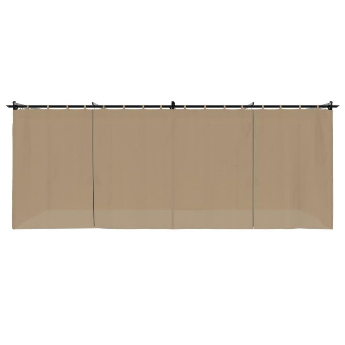 VIDAXL Tonnelle avec rideaux taupe 6x3 m acier