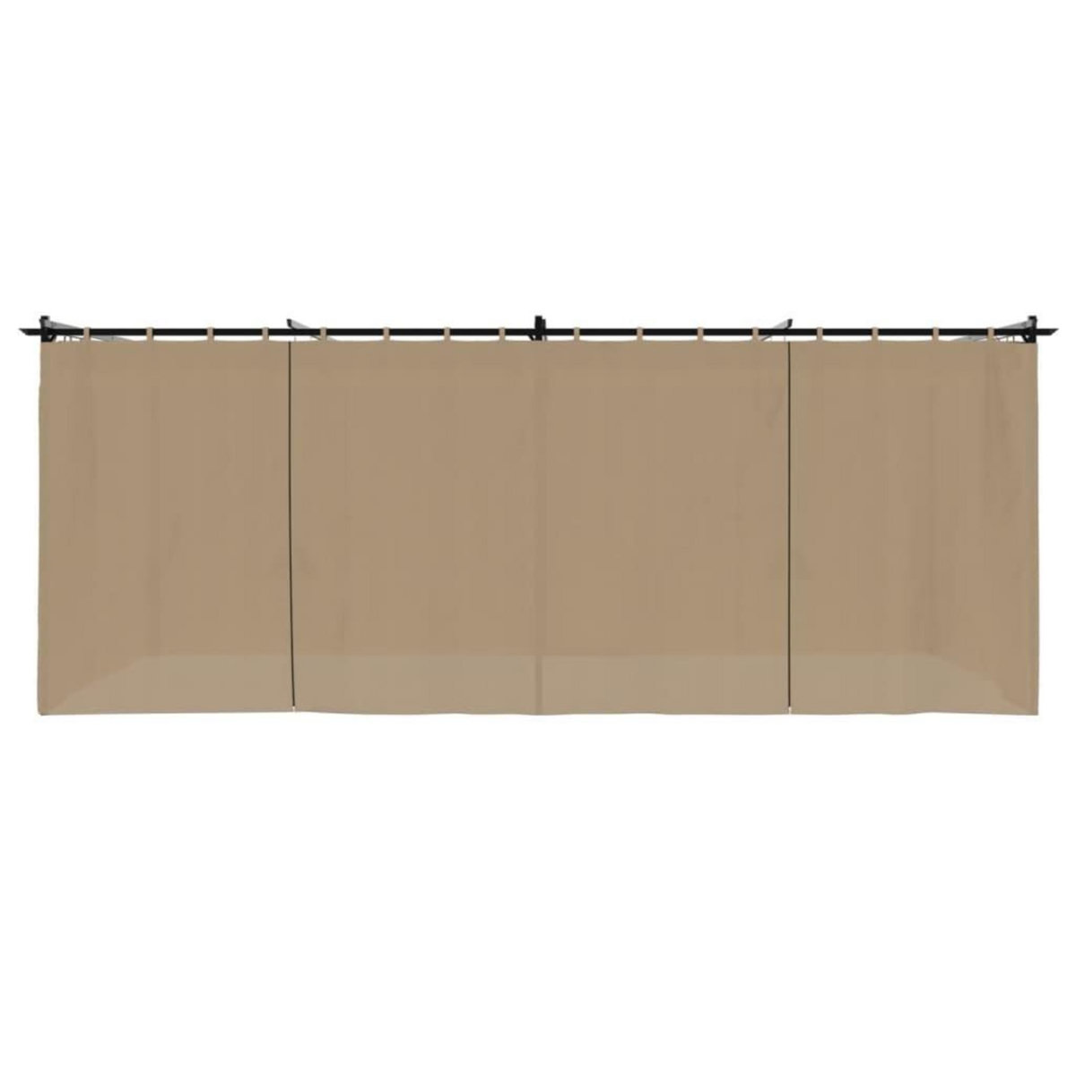 VIDAXL Tonnelle avec rideaux taupe 6x3 m acier