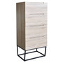 Voir la diapositive 1 : Paris Prix Commode Design 4 Tiroirs  Luena  120cm Chêne
