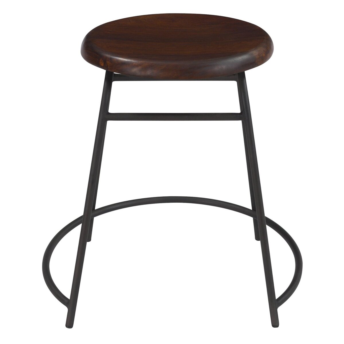 Rendez vous déco Lot de 2 tabourets en bois foncé-Barney