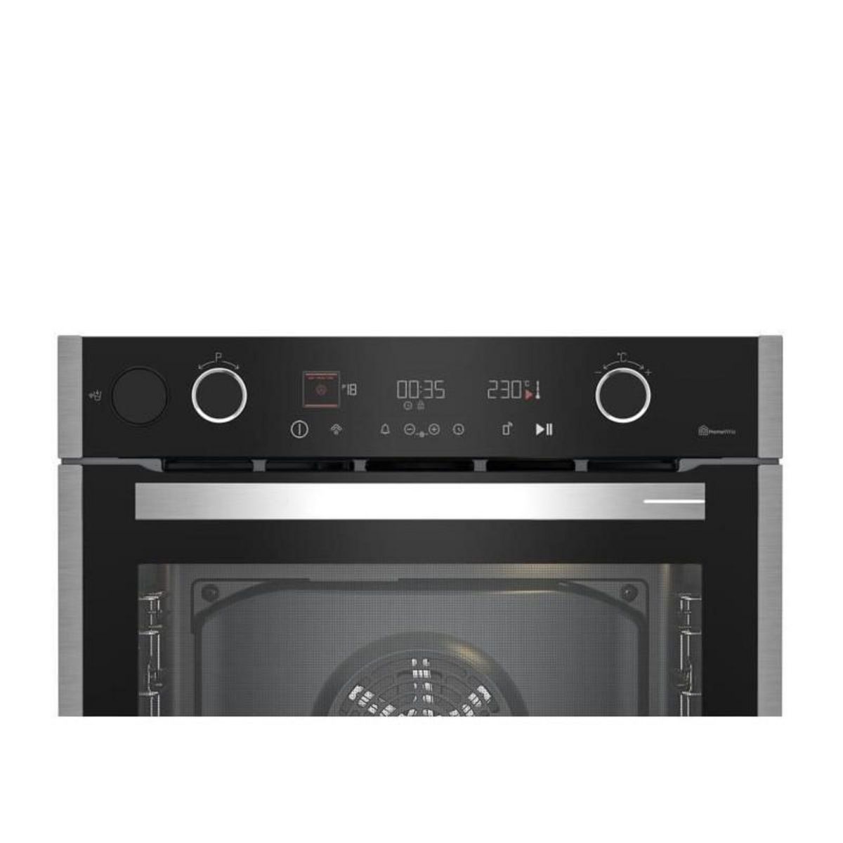 Grundig Four encastrable pyrolyse GRUNDIG - GEBD19401BPH - inox - porte froide - 72 L