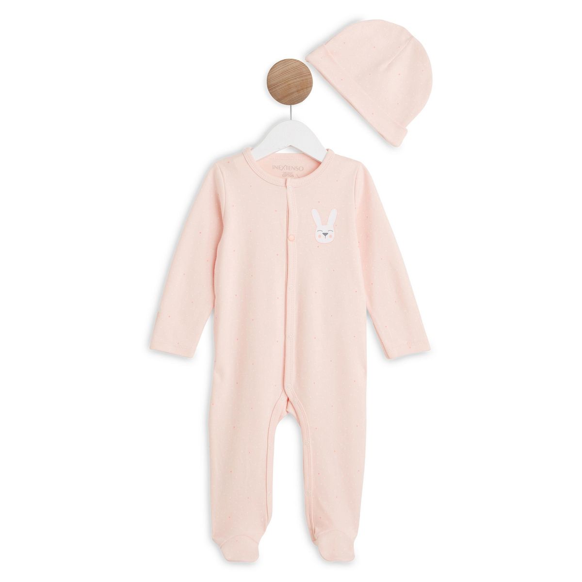IN EXTENSO Dors bien de naissance + bonnet bébé fille
