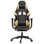 Voir la diapositive 3 : VIDAXL Chaise de jeu de massage avec repose-pied Noir&Dore Similicuir