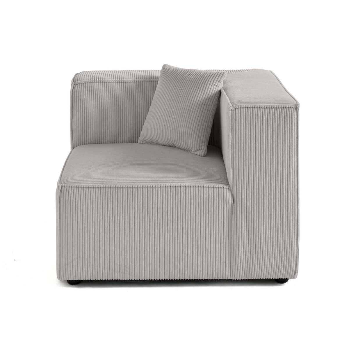 LISA DESIGN Arty - module d'assise d'angle réversible - en velours côtelé