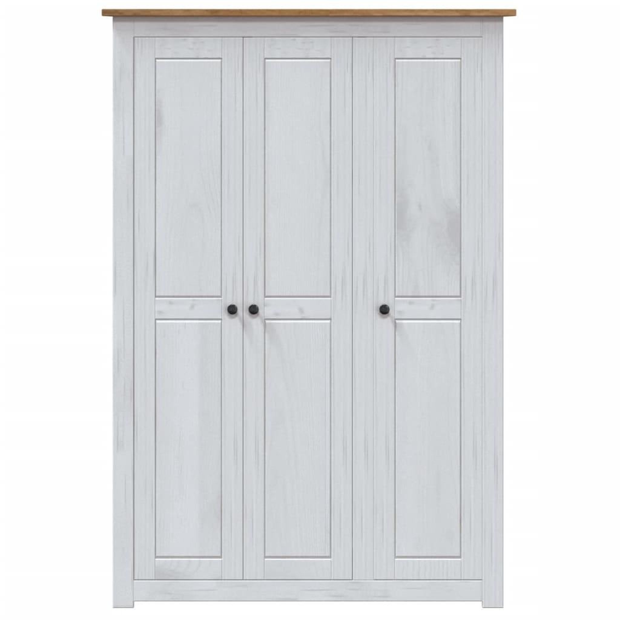 Voir la diapositive 4 : VIDAXL Garde-robe 3 portes Blanc 118x50x171,5cm Pin Assortiment Panama