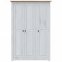Voir la diapositive 4 : VIDAXL Garde-robe 3 portes Blanc 118x50x171,5cm Pin Assortiment Panama