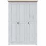 Voir la diapositive 4 : VIDAXL Garde-robe 3 portes Blanc 118x50x171,5cm Pin Assortiment Panama
