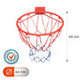 Voir la diapositive 2 : BUMBER Pack arceau de basket  rouge ( 45 cm) et filet phosphorescent inclus