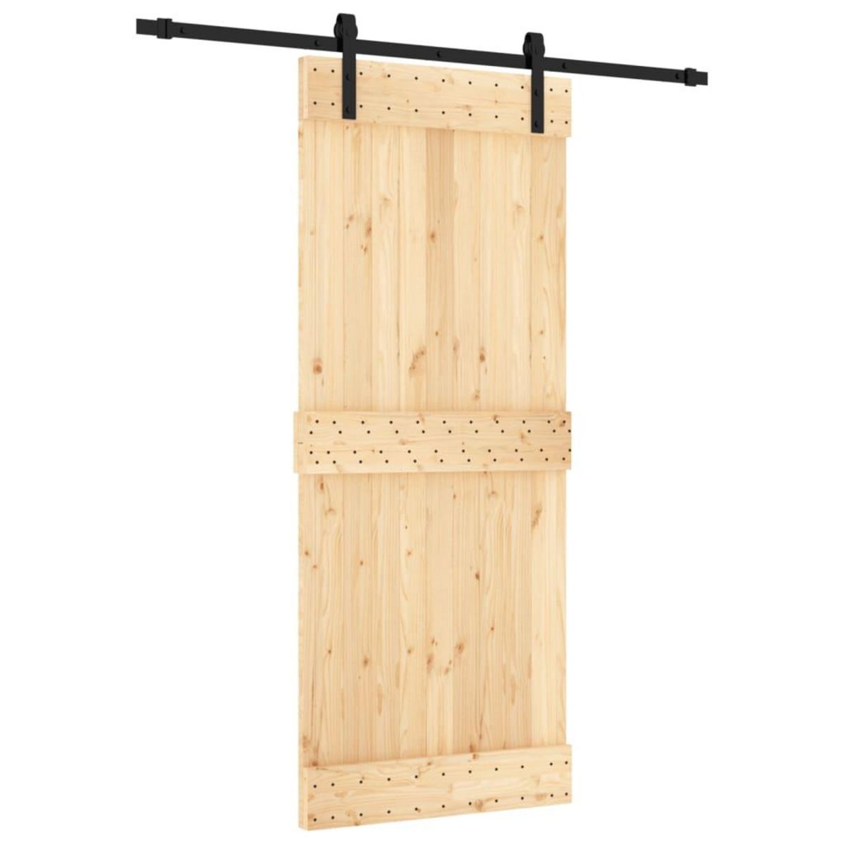 VIDAXL Porte coulissante et kit de quincaillerie 85x210 cm pin massif