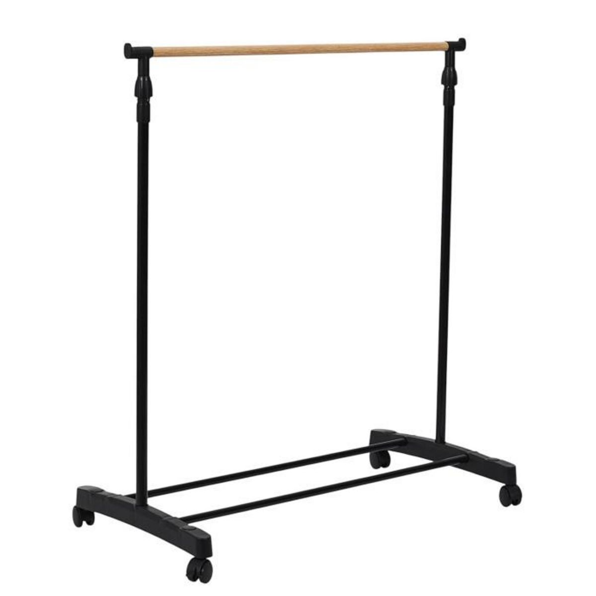 Paris Prix Portant à Vêtements Ajustable  Effet Bois  160cm Noir