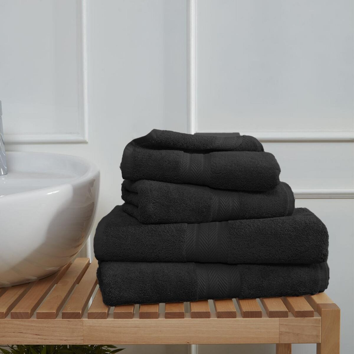 Sensei Maison Ensemble de bain 4 pièces (2 draps de bain + 2 serviettes de toilette) LUXURY