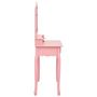 Voir la diapositive 5 : VIDAXL Ensemble de coiffeuse avec tabouret Rose 80x69x141 cm Paulownia