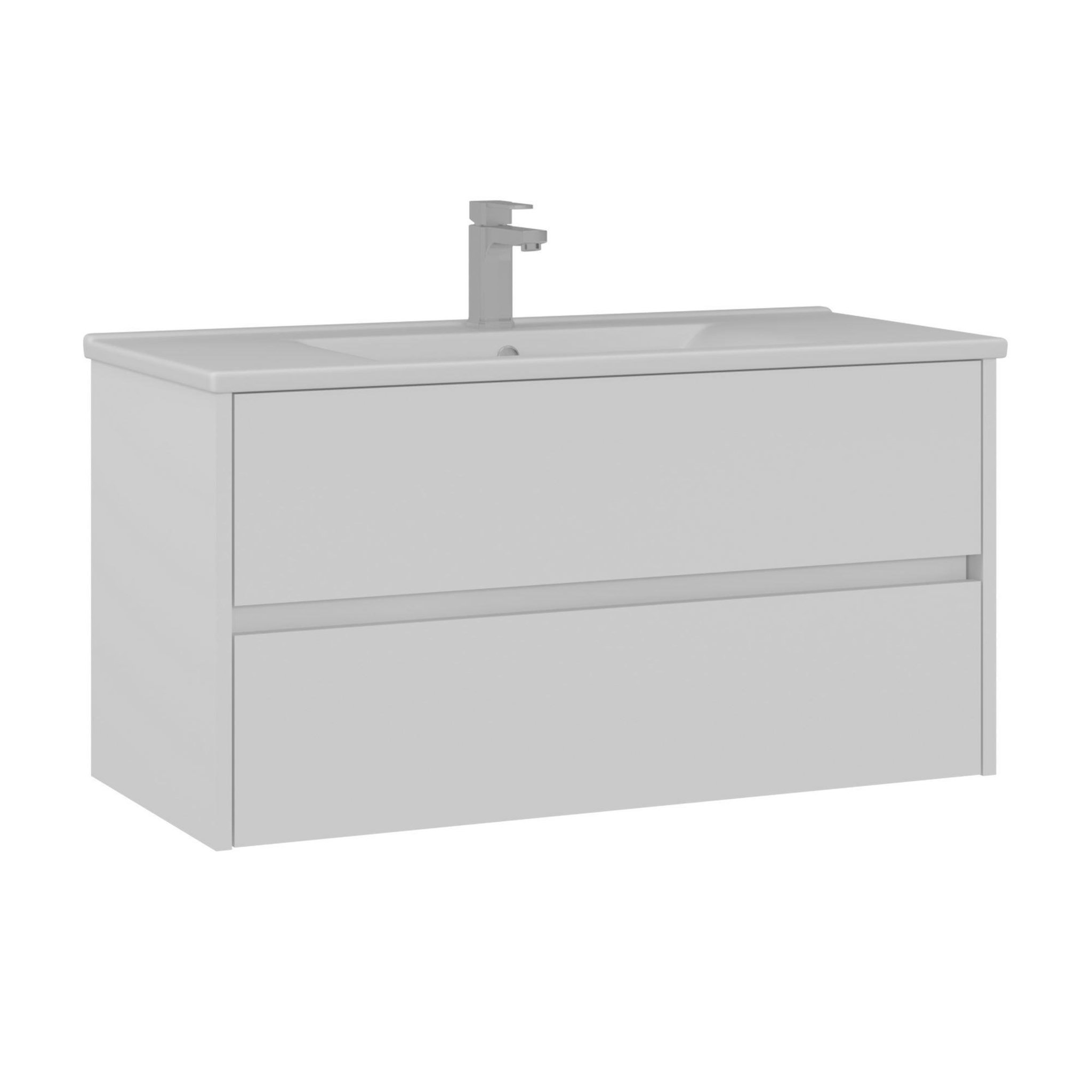 Habitat et Jardin Meuble vasque  side 100 v3  - 100 x 45 x 52 cm - matte white