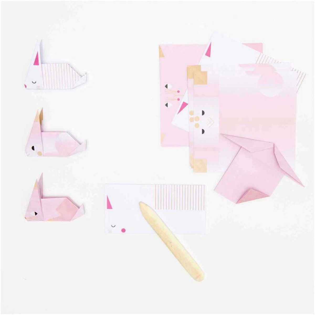 RICO DESIGN Papier d'origami de lapin, 30 feuilles