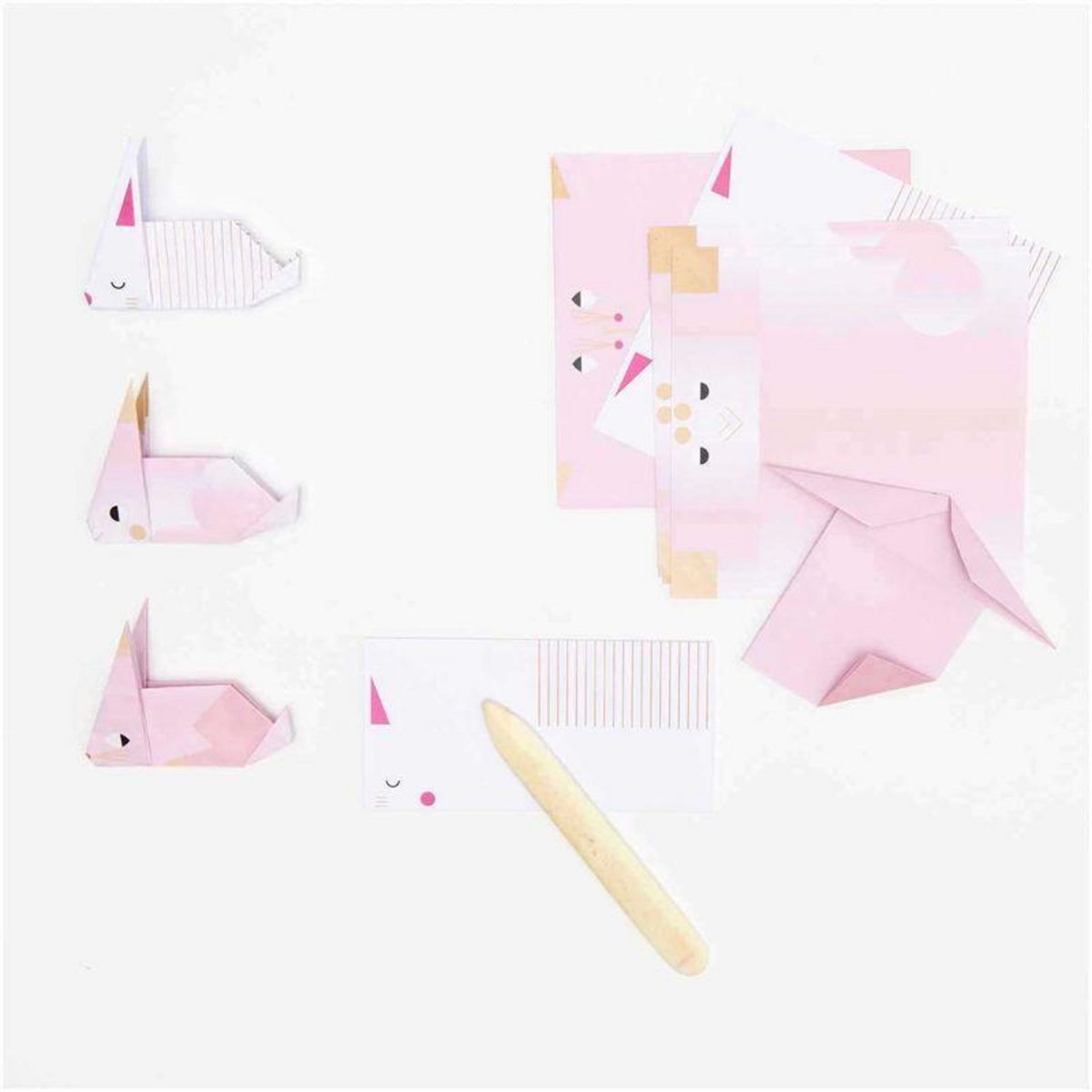 RICO DESIGN Papier d'origami de lapin, 30 feuilles