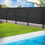 Voir la diapositive 2 : ID MARKET Brise vue renforcé 1,5 x 10 M noir 220 gr/m² luxe PRO