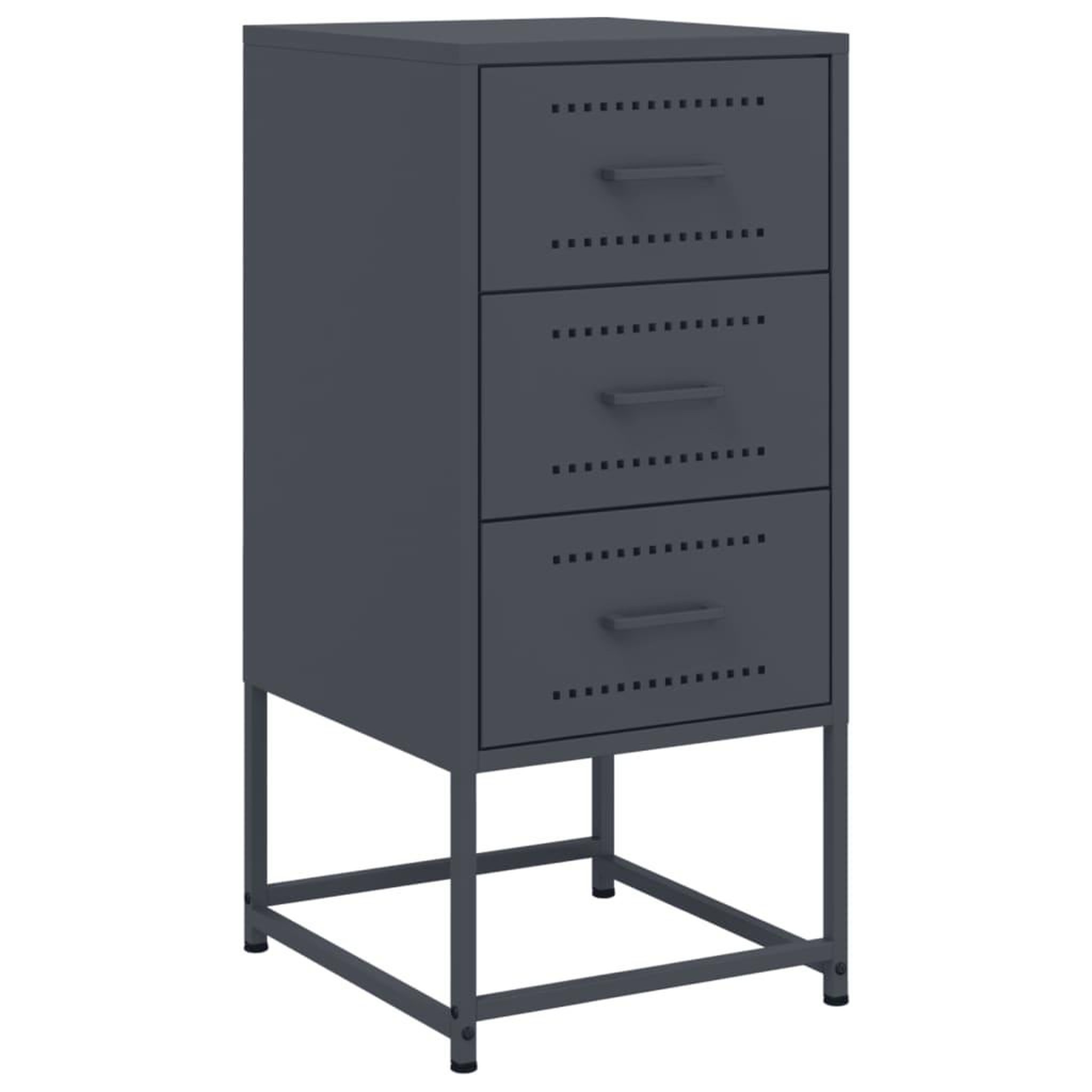 Voir la diapositive 5 : VIDAXL Tables de chevet 2 pcs anthracite 36x39x78 cm acier