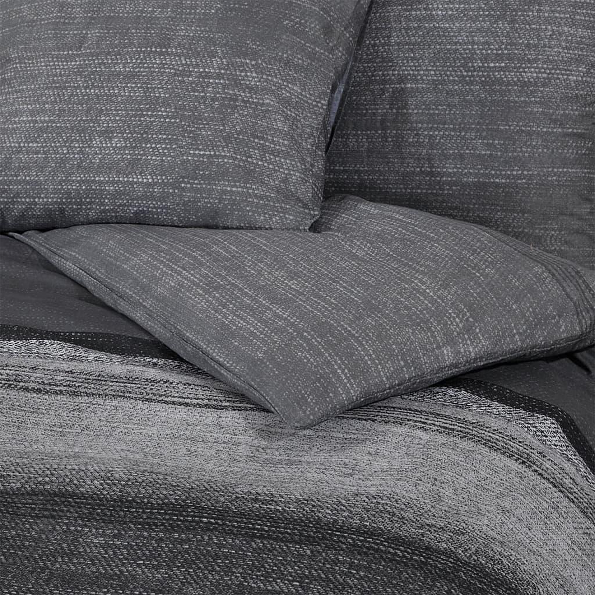Voir la diapositive 5 : VIDAXL Ensemble de housse de couette gris fonce 200x220 cm Coton