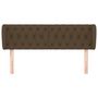 Voir la diapositive 3 : VIDAXL Tete de lit avec oreilles Marron fonce 147x23x78/88 cm Tissu
