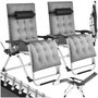 Voir la diapositive 1 : tectake Chaises longues pliable gris clair Set de 2